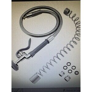 Spray Valve with 38" Flexible Stainless Steel Hose & Pre-Rinse Overhead 38 Inch
